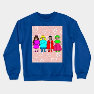 Colorful Retro Doll Crewneck Sweatshirt